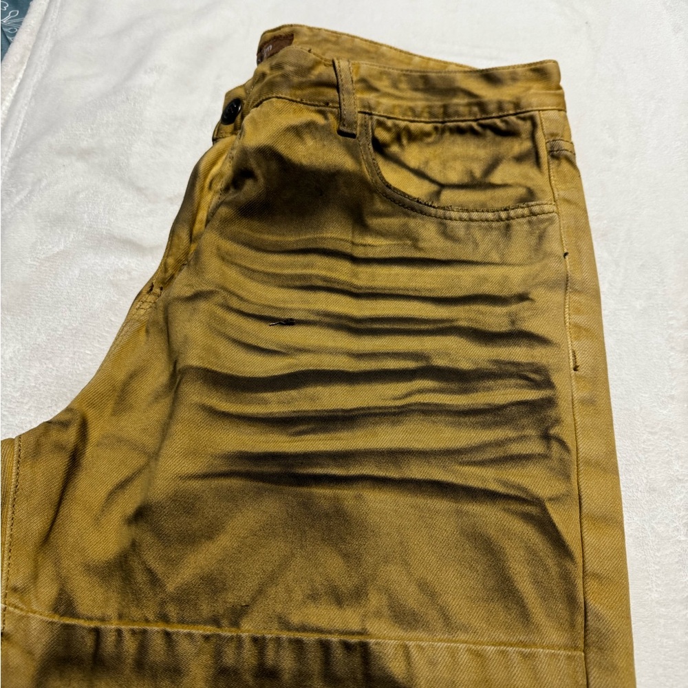 Crysp denim Men's Slim Straight Jeans in Tan - Picture 5 of 15